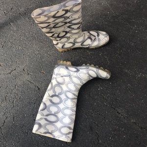 coach rain boots size 9